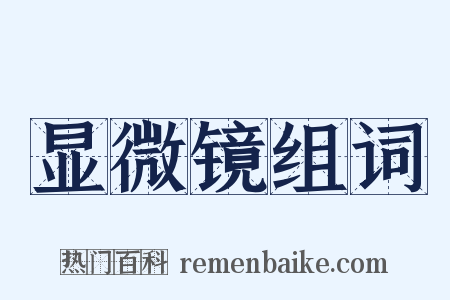 显微镜组词是什么意思的图片